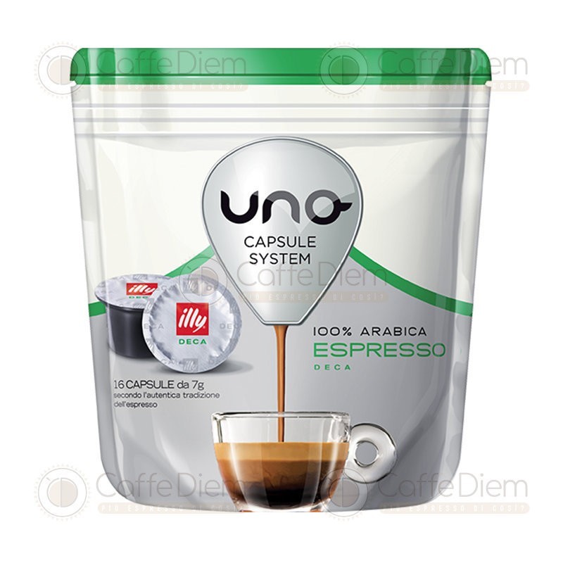 Original illy Uno System Decaffeinated Decaff Coffee Capsule