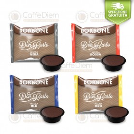 Borbone Don Carlo Mix Blend - 4 Box of 50 Coffee Capsules Compatible with Lavazza A Modo Mio Coffee Machine