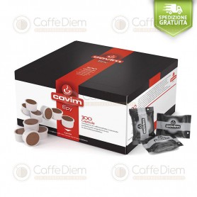 100 Capsule Caffè Covim Miscela Suave Dek Compatibili Lavazza Blue